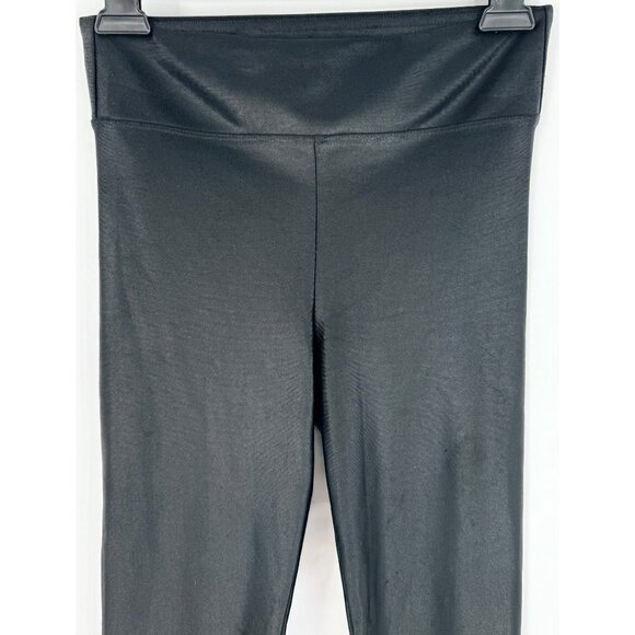 Koral Black Shiny High Waist Sexy Casual Athletic Athleisure Wear Leggings - Picture 4 of 14